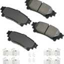 Akebono Brake Pads, ProACT, Rear, compatible with Lexus 2013-19, Set of 4
