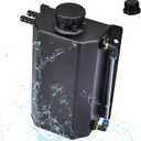 Universal Coolant Overflow Tank,Aluminum Radiator Overflow Tank,Coolant Reservoir Tank,Coolant Radiator Tank,Expansion Tank Recovery Water Tank Reservoir 2L-Black