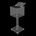 Suggestion Box with Stand, 14" Acrylic Locking Ballot Box