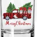 Toasted Tales Christmas Gnome Truck Christmas Glass | 11 oz Bourbon Whiskey Rock Glass | Novelty Christmas Whiskey Lowball Glasses | Christmas Home Dcor Accessory | Holiday Dcor