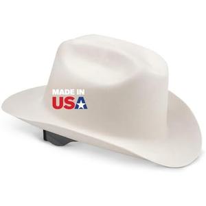 Jackson Safety Cowboy Hard Hat - Non-Vented, Full Brim, 4-Point Ratchet Suspension Safety Helmet for Men & Women - ANSI Z89.1 Class E & OSHA Compliant - Made in USA