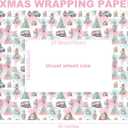 PlandRichW Nutcracker Christmas Wrapping Paper 4028 Inch Jumbo Sheets, Non-Tear Bulk Gift Wrap - Sweet Pastel Nutcracker Scene with Trees, Train & Angels - 4 Pre-Cut Sheets for Kids & Adults