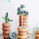 CY craft Acrylic Donut Stand 6 Pieces,Removable Clear Donuts Display Stand Bagels Holder for Party Wedding Birthday Treat Display Corner Decor,Non-slip Doughnut Bar 16 inch and 10 inch