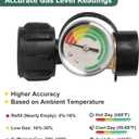 Propane Tank Gauge 2 Pack with Leak Detector Universal LP Gas Level Indicator for 5-40LB Tanks for BBQ Grill RV Camper Heater QCC1 Type 1 Connection