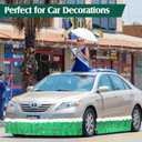 10 Pcs St. Patrick's Day Parade Float Gold Green Decoration with Foil Fringe Garland Set of 4 and Metallic Twist Garland Set of 6 Shiny Metallic Tassel Banner Ideal for Parade