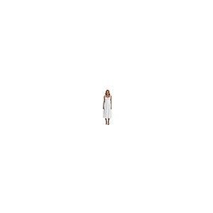 Women Floral Corset Dress, Boho Summer Spaghetti Straps Square Neck Casual Midi Dress Flowy Slit Bustier Dresses (Large, White)