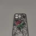 OOK Magnetic for iPhone 16 Pro Case Grey Flower Lily Pattern [Compatible with MagSafe] Slim Translucent Matte Camera Lens Protection Case for iPhone 16 Pro, Grey Lily Pattern (6.7")