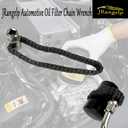 Automotive Oil Filter Chain Wrench Adjustable Oil Fuel Filter Chain Wrench Double Chain Sleeve Type Oil Filter Wrench Pipe Fittings Tools Spanner