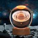 Large 3D Crystal Ball Saturn Lamp, Crystal Lamp 16 Color Changing Night Light with Remote Control for Bedroom Decor, Ideal Birthday Gift for Teens Boys and Girls, Saturn Model