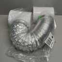 Silver Dryer Vent Hose for Tight Space Includes 2 90-degree Dryer Vent Elbow and 1 Dryer Vents Duct, Flexible Dryer Hose Vent Kit-Space Saving, Indoor Dryers Vents Connector, Easy installation