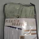 Sage Green Pinch Pleated Sheer Curtains 84 Inches Long for Living Room 2 Panels Set, Rustic Country Thick Linen Blend Light Filtering Window Drapes 40"W x 84"L with Back Tab Bedroom Viral Curtain 7 FT