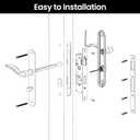 Flat Slot Storm Door Handle Complete Set, Mortise Keyed Lever Mount Latch with Deadbolt for Screen and Storm Doors, Polished Nickel