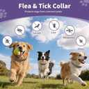 Wiiks&Wooks Flea and Tick Collar for Dogs, 5 Packs Flea Collar for Dogs with Natural Essential Oils, Waterproof & Adjustable Flea and Tick Prevention Collar for Small Medium Large Dogs & Puppies