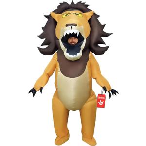 Morph Inflatable Lion Costume for Adults, Funny Blow Up Lion Outfit, Animal Costumes for Men, Inflatable Costume Adult