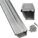 A-M Gutter Guard - Aluminum 5" (50 Feet, Mill Finish) with 100-1/2" #8 Stainless Steel Zip Screws - Includes 1/4" Magnetic Hex Driver