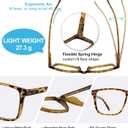 Large Reading Glasses Men Blue Light Blocking Readers for Computer 1.0 1.25 1.5 2.0 To 5.0 6.0 (Brown Turquoise)