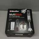 Mueller Multistick 5-in-1 Immersion Blender Handheld, 12 Speed Hand Mixer - Turbo Boost, Heaviest Duty Copper Motor, Titanium Blades Hand Blender, Milk Frother Wand, Whisk, Beaker, Chopper, Grey (Gray)