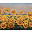 Rustic Sunflower Canvas Picture Kitchen Wall Art, Black and White Flower Prints Poster Artwork for Office Decoration Farmhouse Yellow Sunflower Painting for Living Room Bedroom Home Wall Decor 58in x 29in