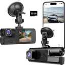 WiFi 1080P Dual Dash Camera for Car Front and Inside Dashcam Car Security Video Recorder,170Wide Angle Vehicle Cam,WDR,G-Sensor,Loop Recording,Night Vision (WiFi Dual Dash Cam with 32G Card)