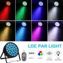 LED Par Light RGBW 4in1 160W 27Leds Stage Lights Remote & DMX Controlled Sound Activated Auto Play 8/4 Channel Uplights for Events Wedding Halloween Birthday Party Dance Stage Lighting (4 Packs)