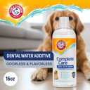 Arm & Hammer Complete Care Dog Dental Water Additive, Odorless Flavorless Daily Oral Care Solution with Baking Soda and Calcium for Plaque, Tartar, and Fresh Breath, 16 Fl Oz - 3 Pack