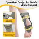 Air Cast Stirrup Ankle Brace for Sprained Ankle,Inflatable Ankle Splint Stabilizer Brace for Men and Women,Adjustable Foot Splint for Sleeping,Gray,One size fits all