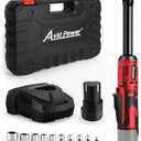 AVID POWER 3/8" Extended Cordless Electric Ratchet Wrench, 60N.m(44.2 Ft-lbs) 12V Power Ratchet Wrench Kit, Variable Speed Trigger, 10 Sockets & 2.0Ah Li-Ion Battery