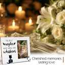 Cat Memorial Wooden Picture Frame Gifts for Loss of Cat, Angels Have Wings And Whiskers, Pet MemorialSympathy Gifts, Fits 4x6 Photo Frame (White)