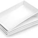MALACASA Serving Platters Set of 3,  Ceramic Serving Platters and Trays for Serving Food, Rectangular Serving Trays for Party, Large Serving Plates, Party Serving Trays and Platters - 14 Inch, White