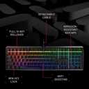 Cherry MX 3.0S, Wired Mechanical Gaming Keyboard, Front Lettering Keycaps, Robust Aluminum Housing, RGB-Lighting, Full Key Rollover, MX Silent RED Switches, Black