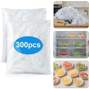 300PCS Bowl Covers for Bread Proofing QUINGLU Elastic Plastic Food Covers, BPA-Free Reusable Disposable Wraps, Thickened Shower Caps for Bowls, Plates, fruit, Leftovers & Outdoor Picnics