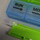 BUG HULL Monthly Pill Organizer, Moisture-Proof Large 28 Days Pill Box with Removable 4 Weeks Pill Case Rows, Medicine Pill Organizer, Travel Pills Organizer with One Month Pill Container for Vitamin (Green)