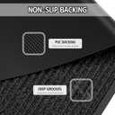Front Door Mat 4' x 6', Low Profile Welcome Mat, Non-Slip Door Mat Outside Entrance, Resist Dirt Outdoor Mats, Heavy Duty Commercial Floor Mat for Entryway Indoor Outdoor, Black 1-Pack
