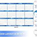 32" x 48" 2026 Wall Calendar Erasable Starry Sky, Wet & Dry Erase Large Laminated Annual Yearly Planner - 12 Month Horizontal/Vertical Calendar January to December for Easy Planning, Organizing