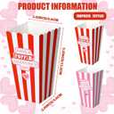 100 Pieces 16 Ounce Valentine's Day Popcorn Boxes Have a Poppin Valentine's Day Love Heart Candy Goodie Boxes Cardboard Popcorn Container for Classroom School Class Party Favor