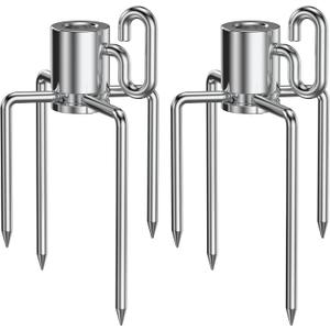 onlyfire 6002 Rotisserie Meat Forks(1-Pair) for Grills-Fits 1/2-Inch Hexagon & 3/8-Inch and 5/16-Inch Square Spit Rods