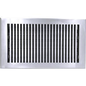 Prima Decorative Cast Aluminum Floor Register 8 x 14 VR-102 (No Holes) | Heavy-Duty Vent Cover for Floor, Wall & Ceiling | Handcrafted Rust-Free Air Duct Grille  Natural Satin Finish