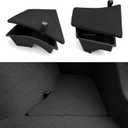 Trunk Side Storage Bins for 24-26 Tesla Model 3 Highland (2 Pack) | Waterproof TPE bins with carpeted lids, Hides messy gear like umbrellas and shoes, keeping your trunk spotless and flat