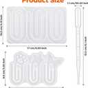 2 x 2pcs Resin Bookmark Molds Paperclip Shape Bookmarks Silicone Mold Jumbo Paper Clips Bookmarks Casting Mould Butterfly Star Craft Resin Bookmark Moulds for UV Epoxy Crafts DIY Book Lover Christmas