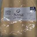 Royale Linen 400 Thread Count 100% American Grown Cotton Flat Sheet - Cooling Sheets - Twin Sheets - Luxury Sateen Weave - Twin Flat Sheet Sold Separately - Sand Flat Sheet Only (Twin, Moroccan Sand)