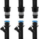 Fuel Injector Compatible with Buick LeSabre/Park Avenue 01-05,Regal 01-04,for Chevy Camaro 00-02,Impala 00-05,for Pontiac Bonneville 01-05,Firebird 00-02 Fuel Injectors Replace FJ313,6Pcs