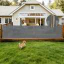 Retractable Baby Gates Extra Wide 200 Inch, 42 Inch Tall Mesh Dog Gate with Reinforcement Rods, Hardware Mounted Safety Gate for Large Openings, Stairs, Garage, Deck, Driveway, Indoor Outdoor, Gray