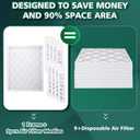 UBeesize Air Filter 16x20x1(9-Pack), MERV 8 MPR 700 AC/HVAC Furnace Air Filters,Deep Pleated Air Cleaner,1x Reusable Plastic Frame+9 x Filter Replacements,Breathe Fresher Home And Office