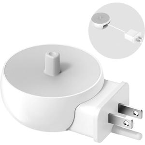 2-in-1 Wall Charger for Oral-B Braun Electric Toothbrush, 3-Port US Plug Charger Base for Oral B Genius Pro Smart Vitality Kids io2 io3 io4 io5 io6 Serie, IPX5, White