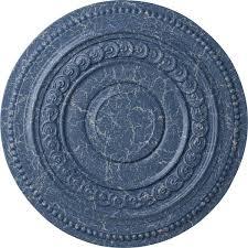 Endurathane Oldham Ceiling Medallion, 18"OD x 1 1/4"P (Fits Canopies up to 8 5/8"), Hand-Painted Americana Crackle Finish