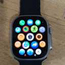 Apple Watch Ultra [GPS + Cellular 49mm] Titanium Case with Midnight Ocean Band, One Size (Renewed)