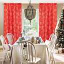 Christmas Curtains for Living Room, Xmas Snowflake Printed Curtains, Rod Pocket Window Drapes for Bedroom Holiday Decoration 2 Panels 52 x 72 Inch