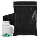 Black Zip Bags for Packaging, 9 x 12 Inches. Pack of 100 Plastic Baggies. Reclosable Plastic Bags. 2 Mil Thick Polyethylene Zip Baggies. Reclosable Bag with Zipper Closure