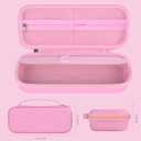 Hard Stethoscope Case for 3M Littmann Classic III, Lightweight II S.E, MDF Acoustica Stethoscope, Stethoscopes Carrying Case with Mesh Bag for Nurse Accessories Gauze Penlights Cotton Swabs (Pink)