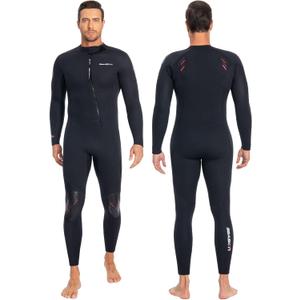 Seaskin 5mm Wetsuits for Men Front Zip Full Wetsuit (XX-Large, Black)